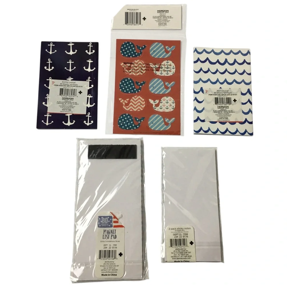 Target Planner Accessories Patriotic Whales Red White Blue Anchor Mini Journals
